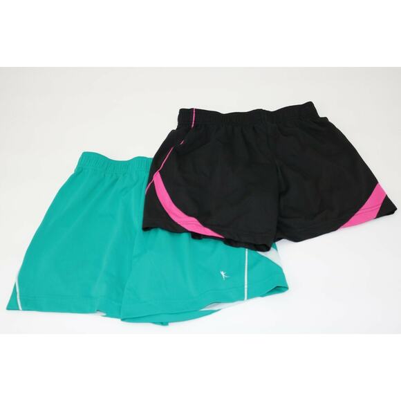 Danskin Now Girls Shorts Lot 2 Bundle Black Blue Athletic Activewear Medium - Picture 1 of 11